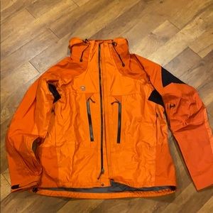 Orange mountain hard wear ski jacket